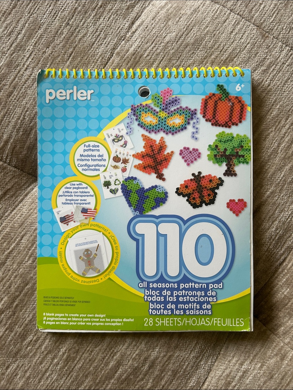 Perler 110 All Seasons Pattern Pad - Blue Cover